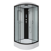 Душевая кабина Niagara. NG-6703-14P (800х800х2150) средний поддон(26см) стекло ПРОЗРАЧНОЕ черные профиля 4 места