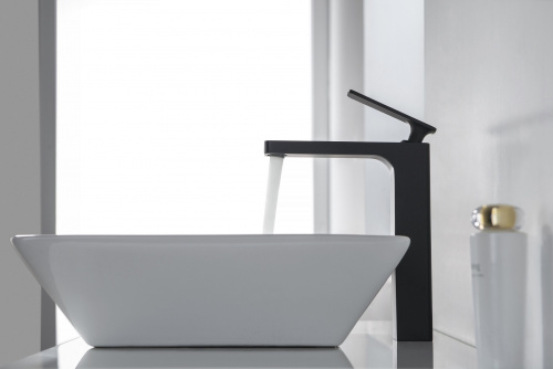 Смеситель для раковины-чаши Timo Torne черный (4311/03F) фото 3