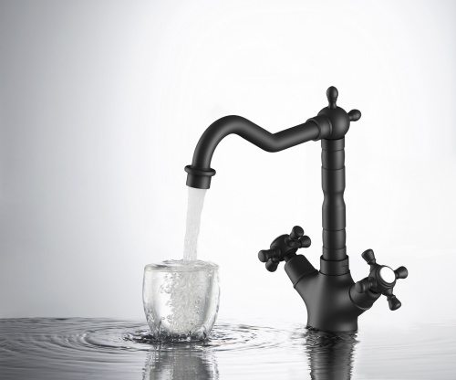 Смеситель для раковины Timo Nelson (0143/03F) черный фото 3