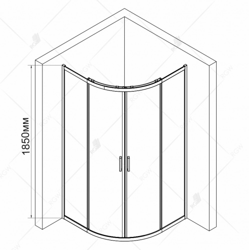 Душевой уголок RGW CL-53B Прозрачное 800x800 фото 4