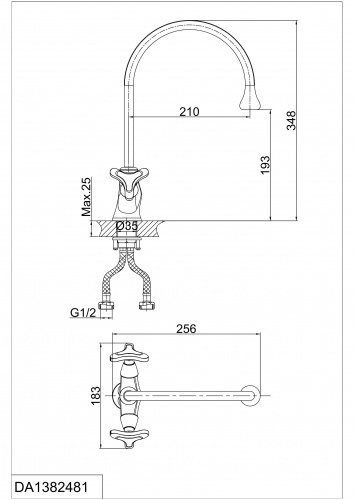 Смеситель для кухни D&K Hessen Goethe (DA1382441) фото 7