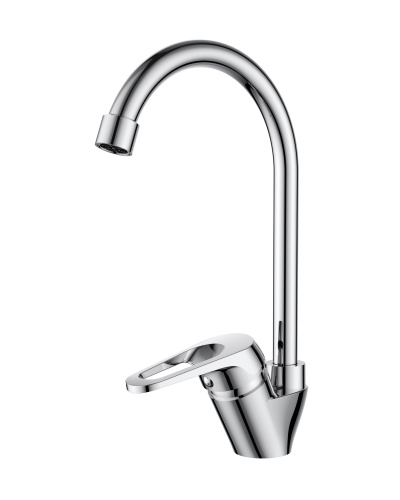 OneLife P11-001cr полимерный смеситель для кухни, хром фото 3