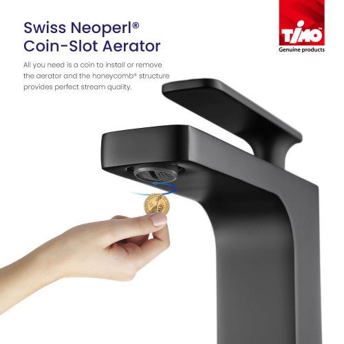 Смеситель для раковины-чаши Timo Torne черный (4311/03F) фото 5