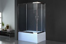 Душевой угол Royal Bath RB 8100BP-T-CH (прозрачное) левый