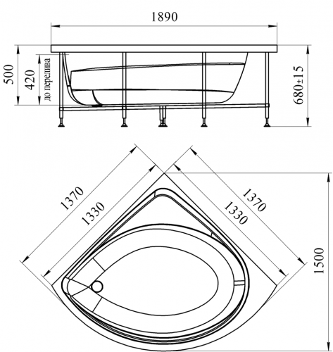 Акриловая ванна Radomir Vannesa «Эмилия» фото 3