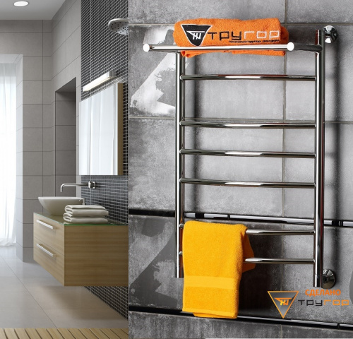 Водяной полотенцесушитель «ПРИОРИТЕТ» НП серия 3 с полкой фото 4