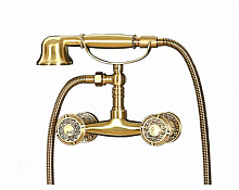 Комплект (смеситель + душ) для ванны, без излива Bronze de Luxe ROYAL (10129)