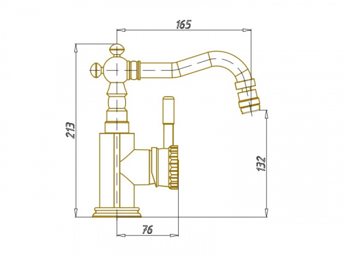 Смеситель одноручковый на биде WINDSOR (21688) фото 2