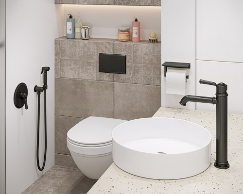 Смеситель для раковины-чаши Timo Arisa черный (5311/03F) фото 5