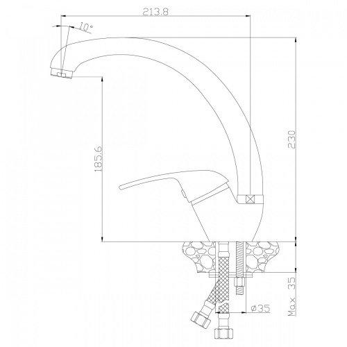 Смеситель для кухонной мойки Rossinka Y (Y40-23) фото 2