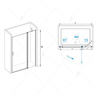 Душевая дверь RGW LE-04 Прозрачное 1000