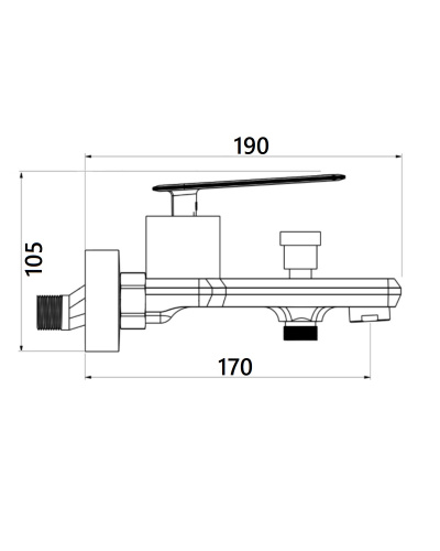 Orange LINE M06-100cr Смеситель для ванны/душа фото 2