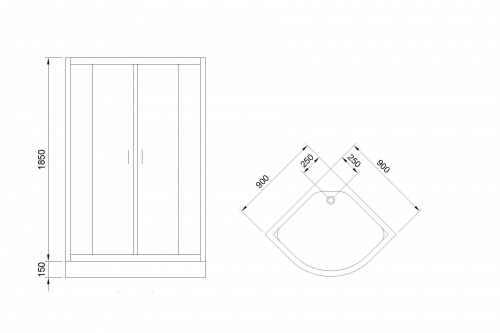 Душевой угол Royal Bath RB 90HK-T-CH (прозрачное) фото 5