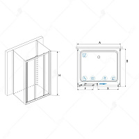 Душевой уголок RGW CL-30 P (CL-11 + 2Z-12) Прозрачное 800x800