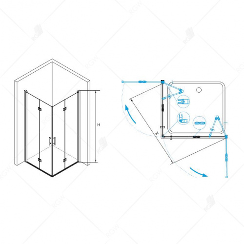 Душевой уголок RGW LE-36 Прозрачное 800x800 фото 3