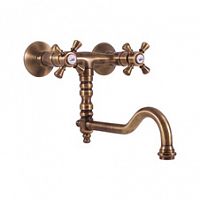 MK301.5/29SM MORAVA RETRO - смеситель кухонный настенный, ЦВЕТ БРОНЗА RAV Slezak