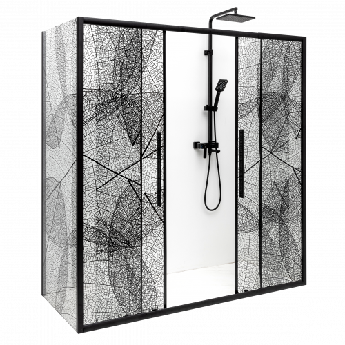 Душевая дверь в нишу Deto FB2 170-190 Black фото 2