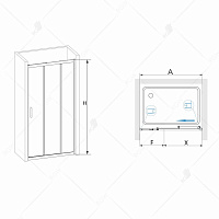 Душевая дверь RGW PA-13 Прозрачное 1800