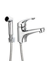 OneLife P01-022cr Полимерный смеситель для раковины с гигиеническим душем, цвет: хром