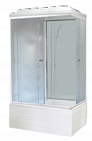 Душевая кабина Royal Bath  RB 8100BP6-WC(белое/матовое) левая