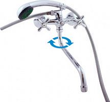 MK153.5/1 MORAVA - смеситель классический комбинированный ванна / умывальник с душем RAV Slezak