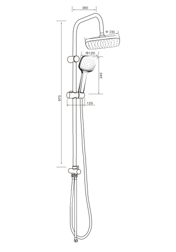 Душевая система Orange O-Shower OW04 хром фото 2