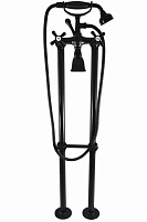 MK150.5/2CMAT MORAVA RETRO - смеситель классический для ванны с душем, ЧЕРНЫЙ МАТОВЫЙ RAV Slezak