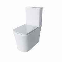 Унитаз Grossman Classic GR-4467S (620*360*820) напольный БЕЗОБОДКОВЫЙ с тонкой крышкой, 2 места