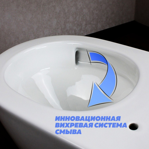 Унитаз подвесной Alicaness Juse V P1002 безободковый,сиденье микролифт фото 9