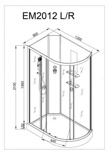 Душевая кабина AvaCan EM 2012 N L фото 19