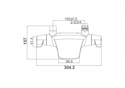 Смеситель для ванны D&K Bayern Potsdam (DA2143201) фото 2