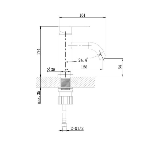 Смеситель для раковины Orange Steel M99-021ni никель фото 2
