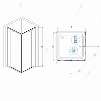 Душевой уголок RGW PA-38 Прозрачное 900x900