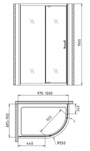 Душевой уголок Gemy Sunny Bay S28192 фото 5