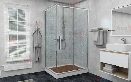 Душевой уголок AvaCan FС 140-160 + SС 100 фото 3