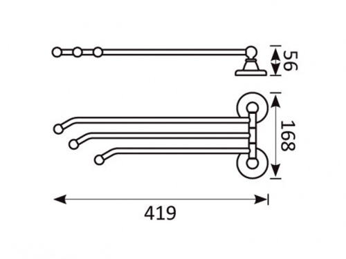 Полотенцедержатель тройной WSM541 фото 2
