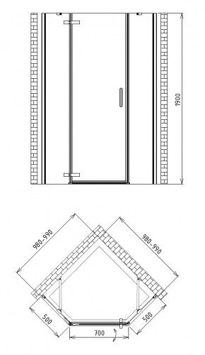 Душевой уголок Gemy Fall Tea S29105 фото 5
