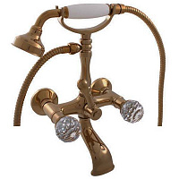 BRILLIANCE160.5SM BRILLIANCE - смеситель для ванной настенный, с душем, ЦВЕТ БРОНЗА RAV Slezak