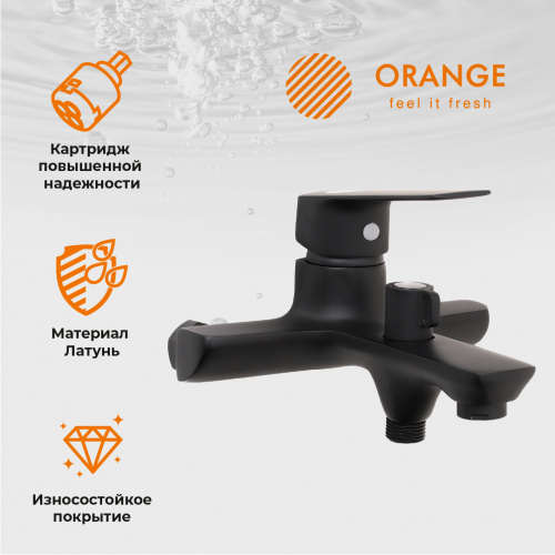 Orange Aristo M19-932b душевая система смеситель с изливом, черный фото 12