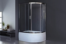 Душевой угол Royal Bath RB 8120BK-T-CH (прозрачное) левый