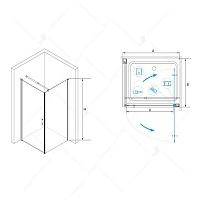 Душевой уголок RGW LE-33 Прозрачное 800x800