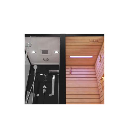 Комбинированная сауна 2в1 Ceruttispa ALBANO Nero-R Black 1800x1100x2230 фото 4