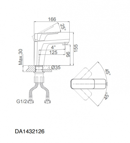 Смеситель для раковины D&K Berlin.Steinbeis (DA1432126) белый матовый фото 2