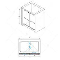 Душевая дверь RGW TO-11 Матовое-Сатинат 1600