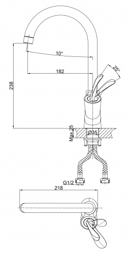 Смеситель для кухни D&K Venice Baciano (DA1032459) фото 2