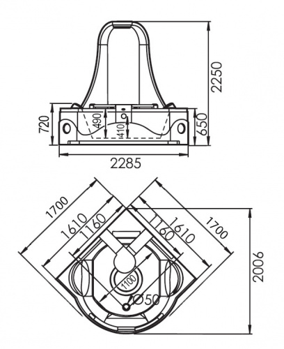 Акриловая ванна Gemy G9070 K фото 5