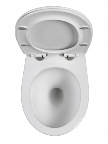 Orange C07-150W унитаз подвесной безободковый санфарфор с микролифтом TORNADO, белый фото 8