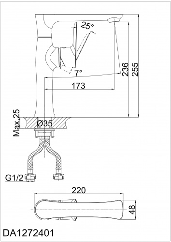 Смеситель для кухни D&K Rhein Reisling (DA1272401) фото 2