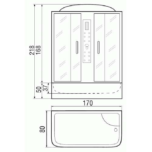 Душевая кабина River WISLA 170/80/55 МТ фото 3