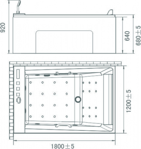 Гидромассажная ванна Orans OLS BT65105 (L) фото 4